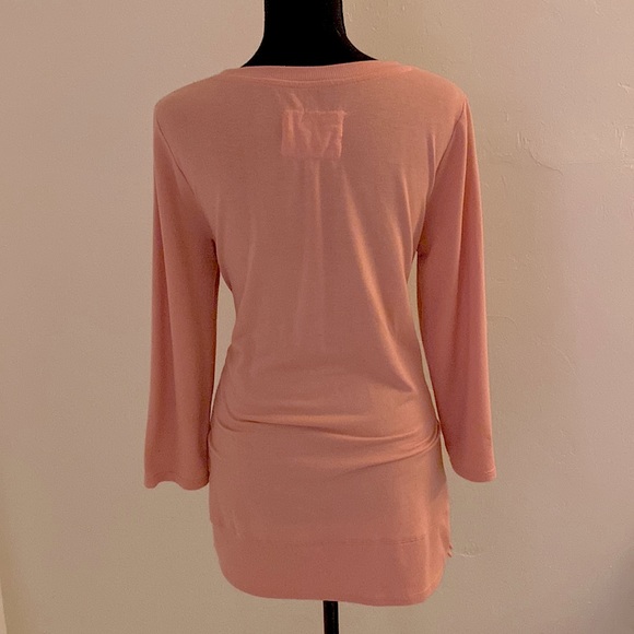 Cupio 3/4 Sleeve High Low Light Pink Top Size Medium - Picture 12 of 16